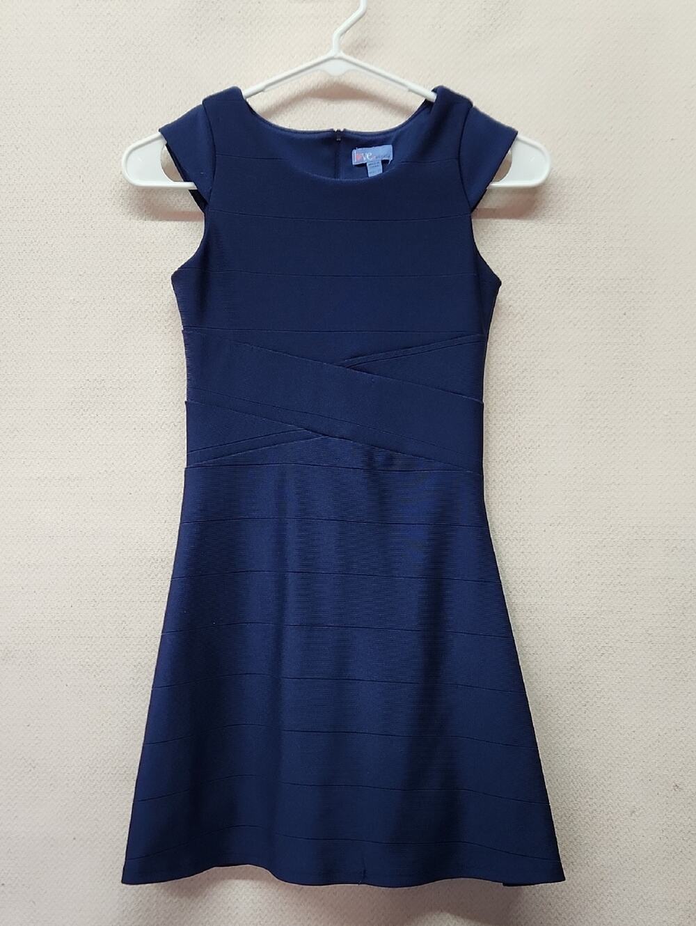 🚨2/$25 or 5/$50🚨Girls Navy Fit-and-Flare Mini Dress